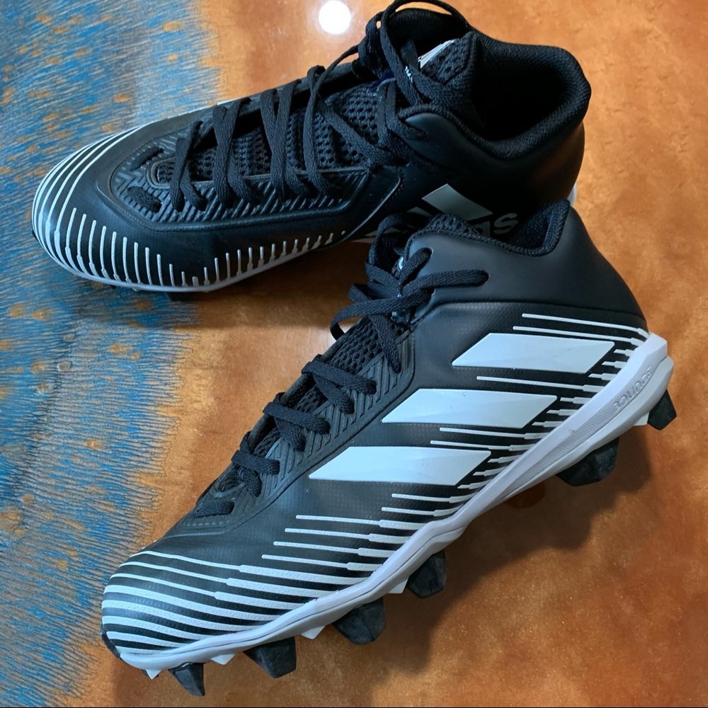 Adidas Freak Mid Football Cleats size 8.5 black white
